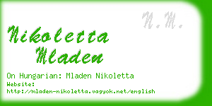 nikoletta mladen business card